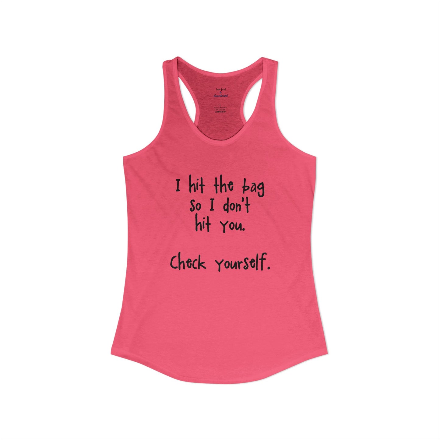 "Check Yourself" Kickboxing Racerback Tank