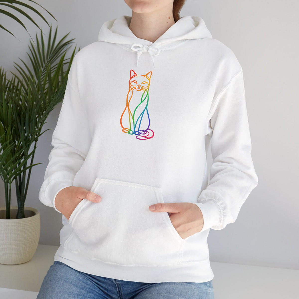 Rainbow Cat Hooded Sweatshirt