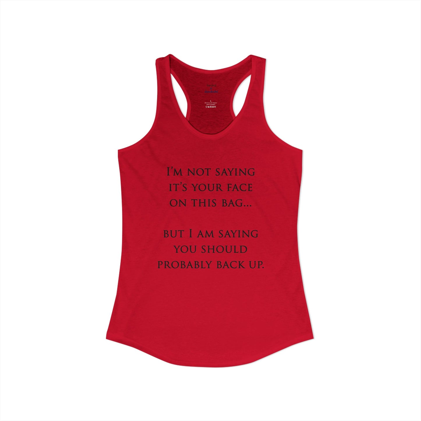 Face On The Bag Kickboxing Racerback Tank