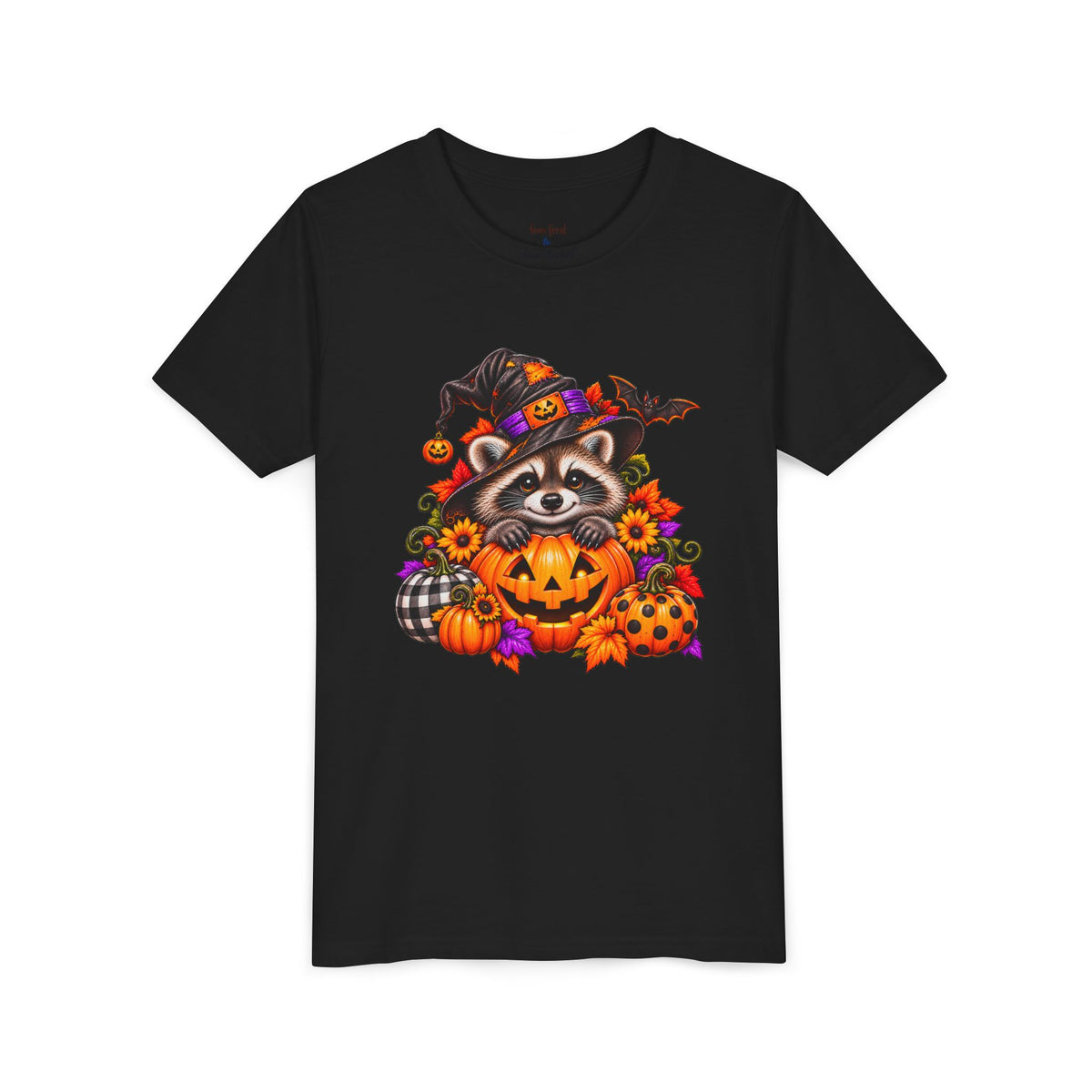 Halloween Youth Tee — Raccoon Kids Tshirt