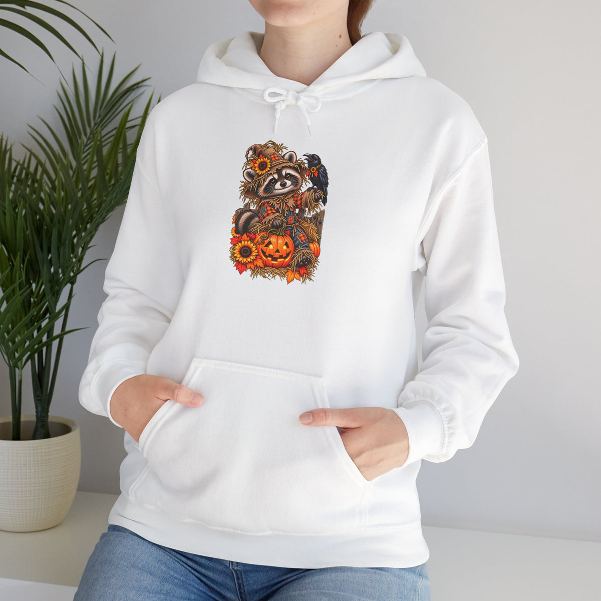Scarecrow Raccoon Hooded Sweatshirt