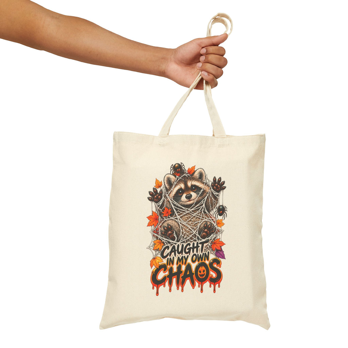 Caught Raccoon Tote Bag