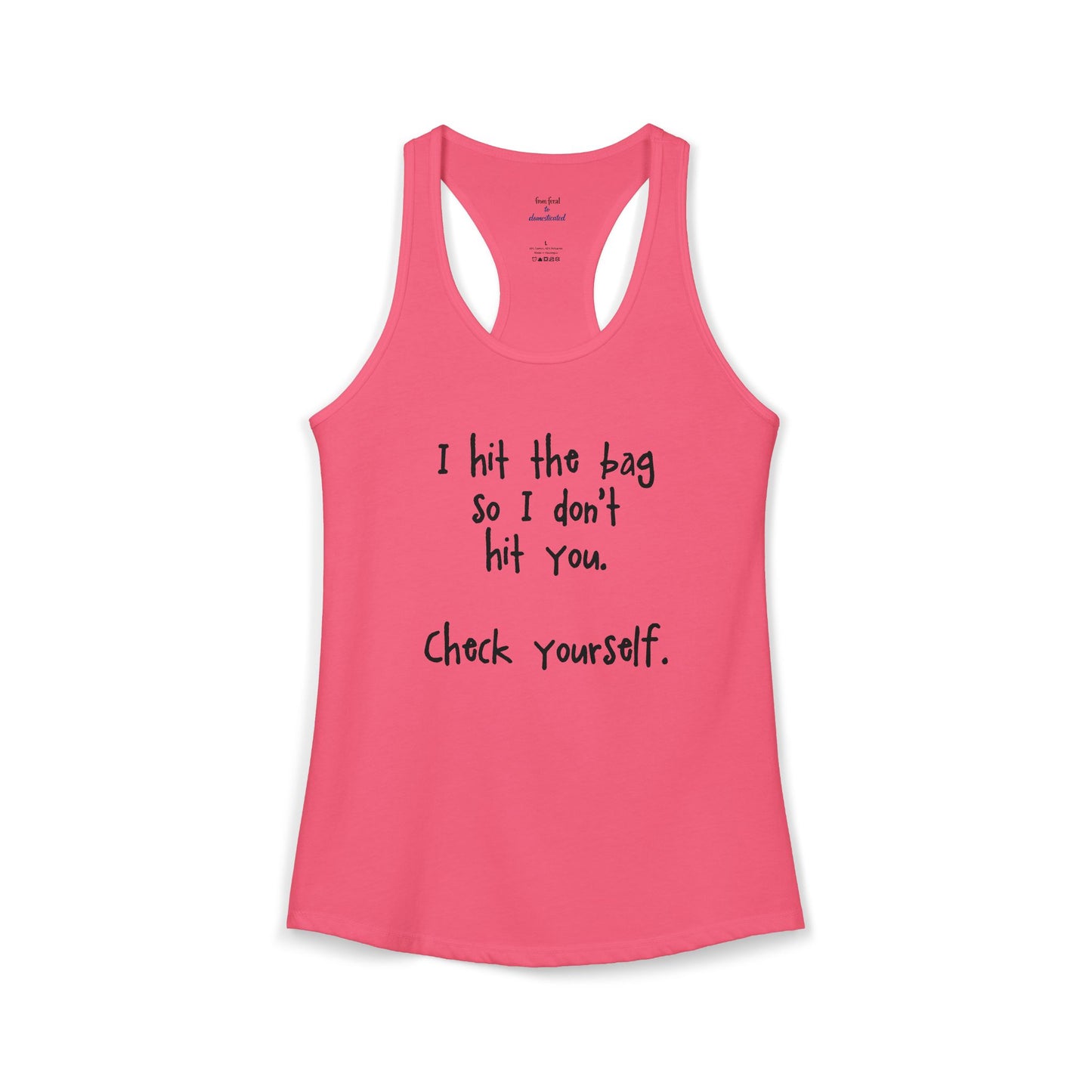 "Check Yourself" Kickboxing Racerback Tank