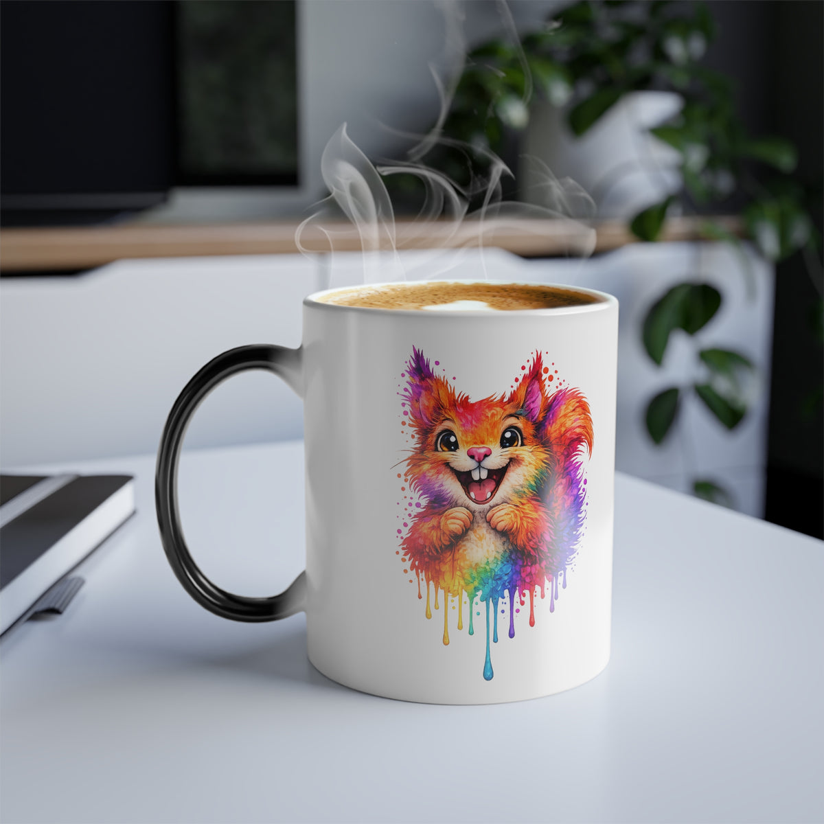 Watercolor Squirrel Color-Changing Mug  11 oz