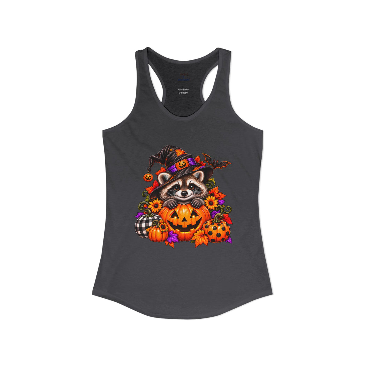 Copy of Halloween Raccoon and Black Cat Bestie Racerback Tank