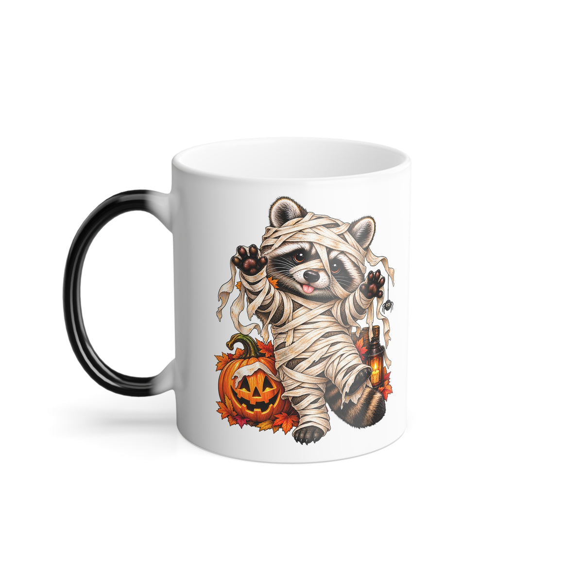 Halloween Mummy Raccoon Color-Changing Mug  11 oz