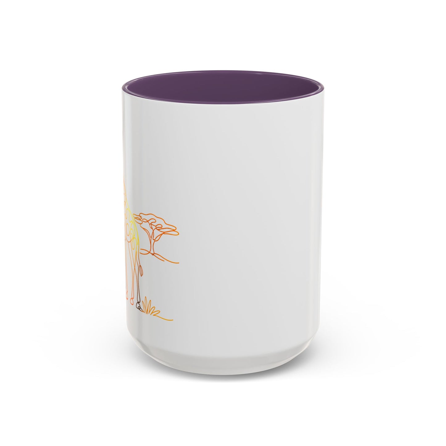 Safari Sunrise Coffee Mug — Minimal Line Giraffe Design (11/15oz)