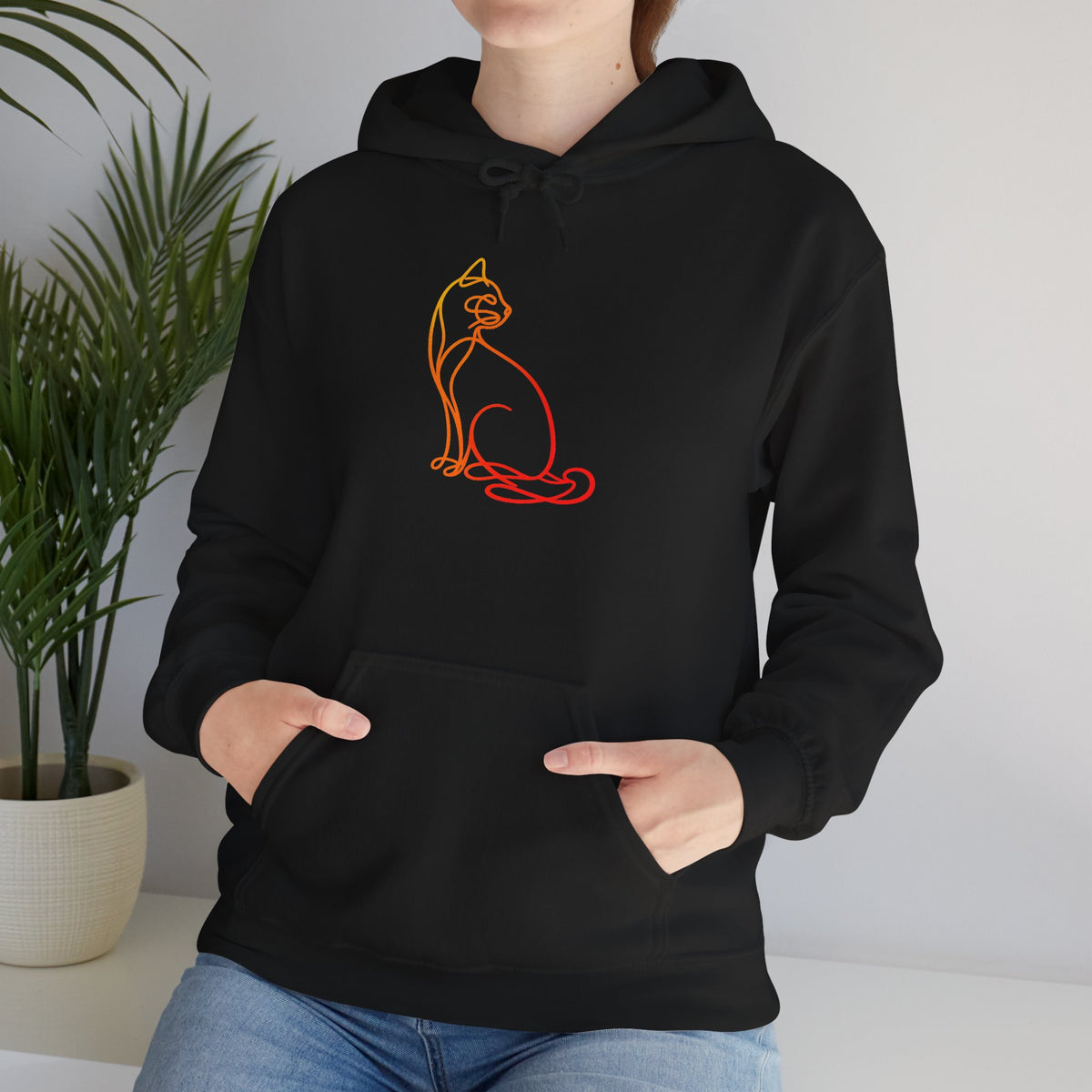 Sunrise Cat Hooded Sweatshirt