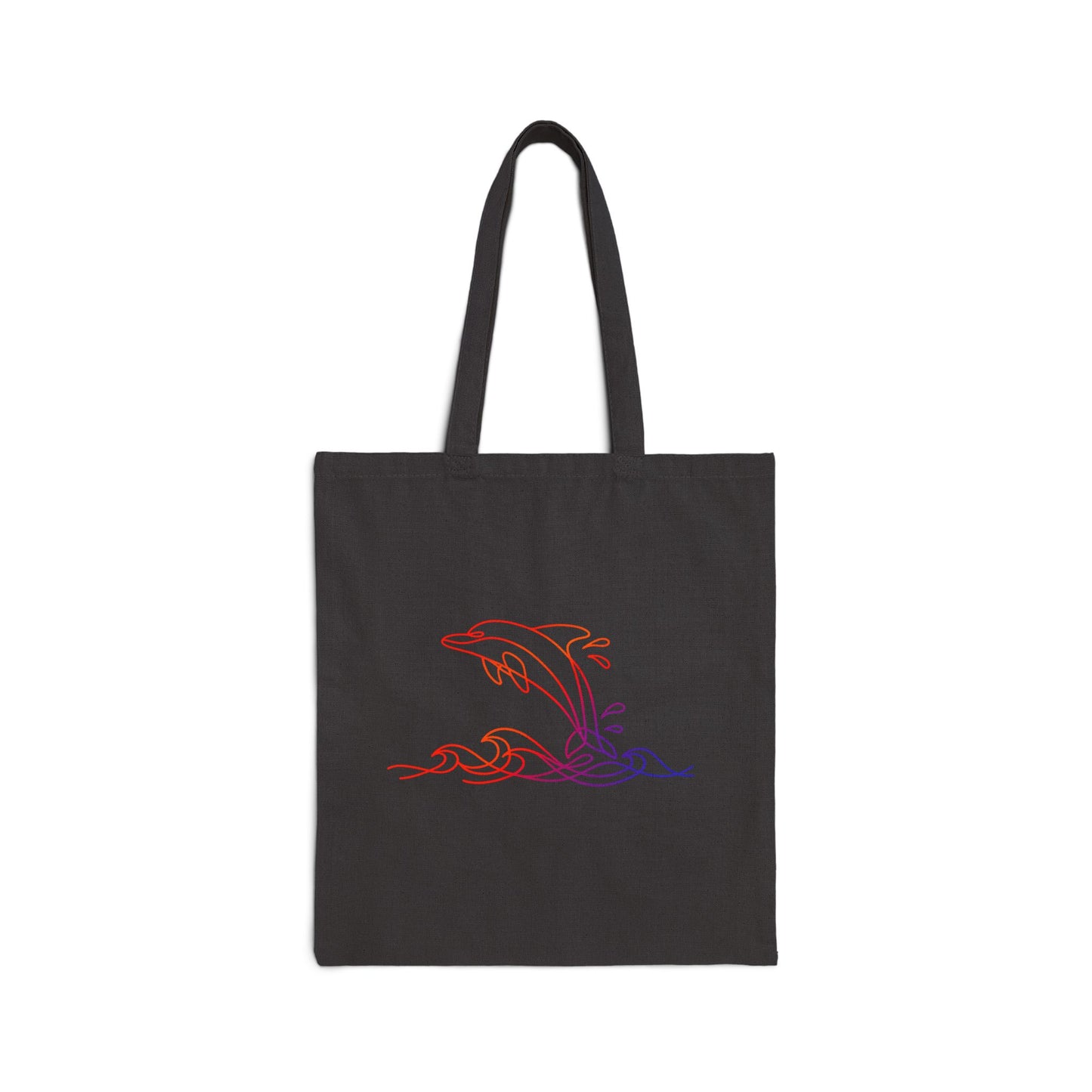 Sunset Splashing Dolphin Tote Bag