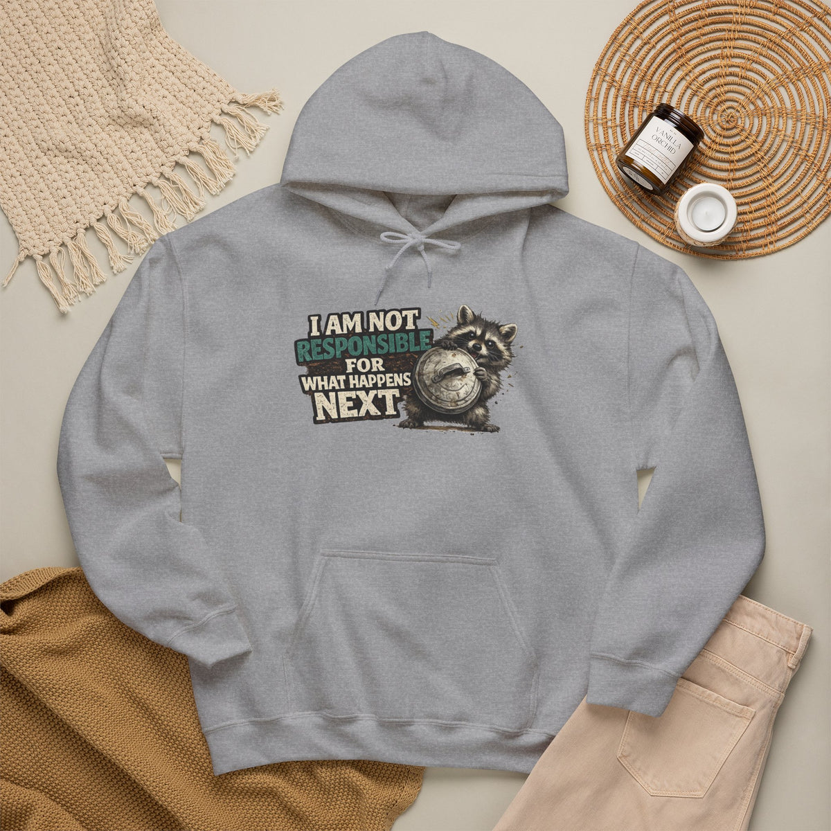 Not Responsible Raccoon Hooded Sweatshirt