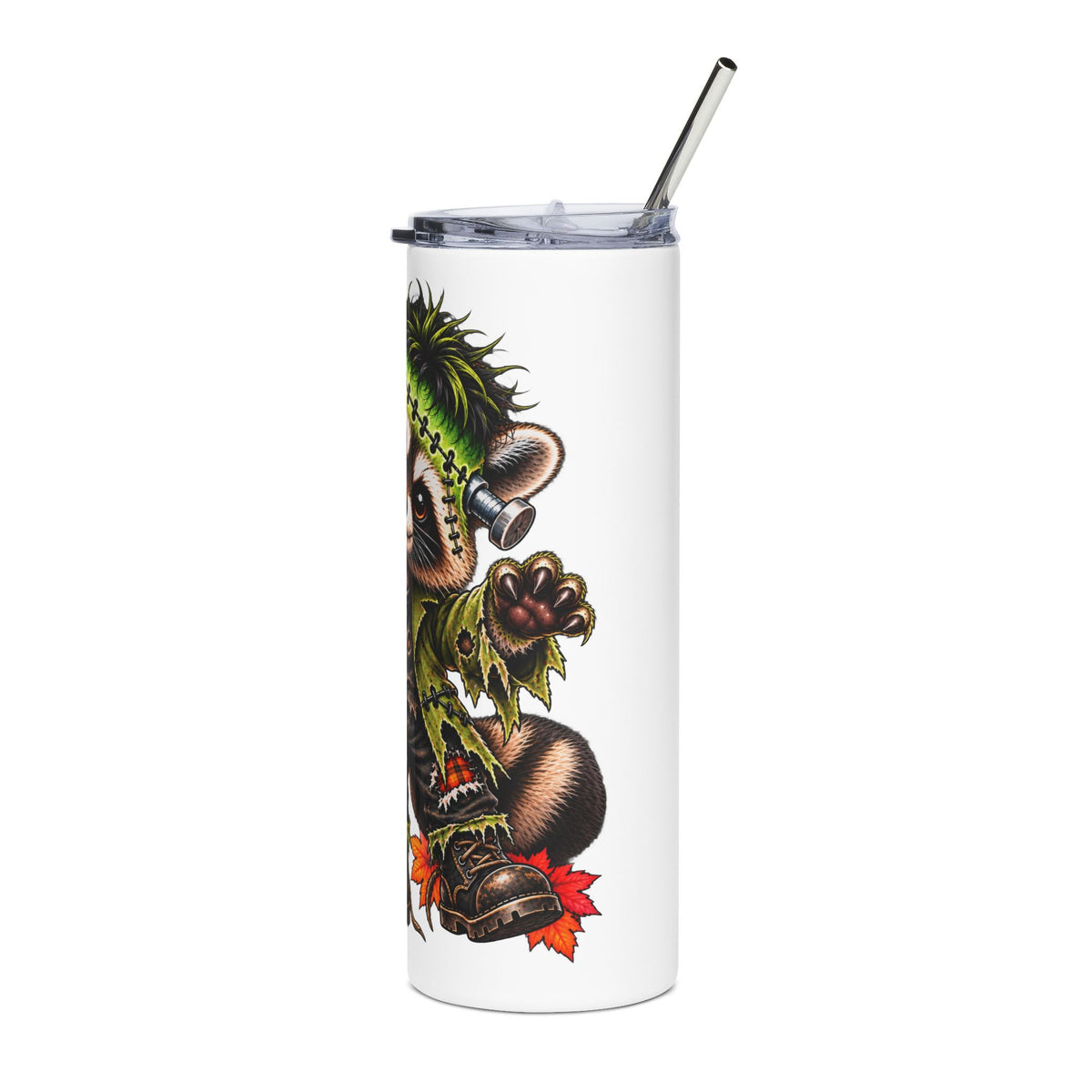 Halloween Frankenstein Raccoon - 20oz Stainless Steel Tumbler