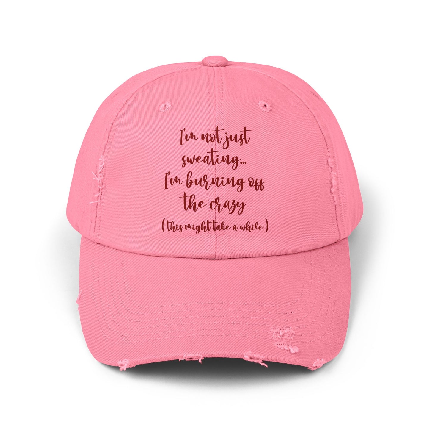 "Sweating" Distressed Cap —  Funny Truth Hat