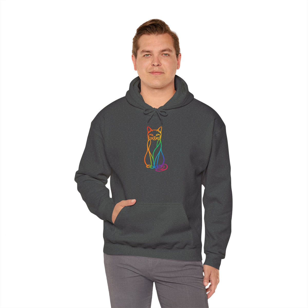 Rainbow Cat Hooded Sweatshirt
