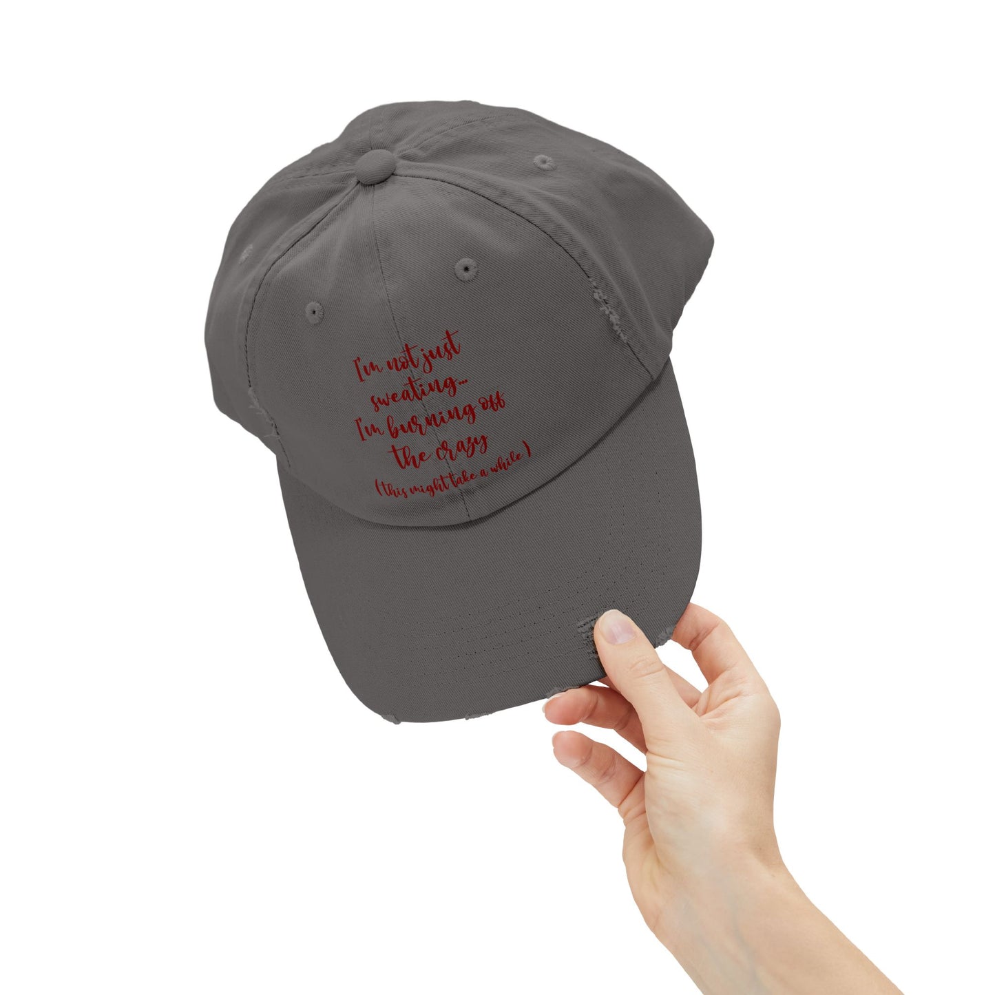"Sweating" Distressed Cap —  Funny Truth Hat
