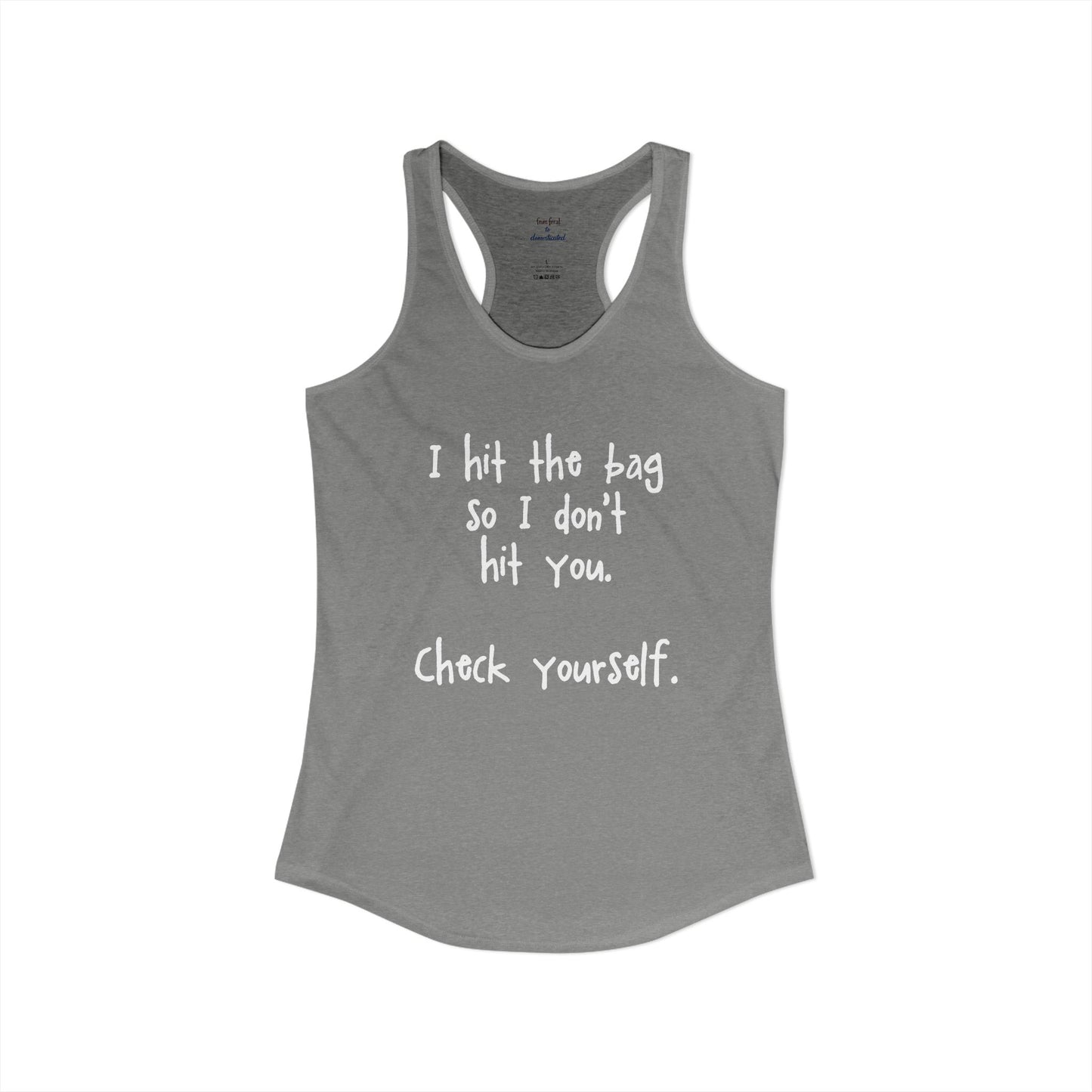 "Check Yourself" Kickboxing Racerback Tank