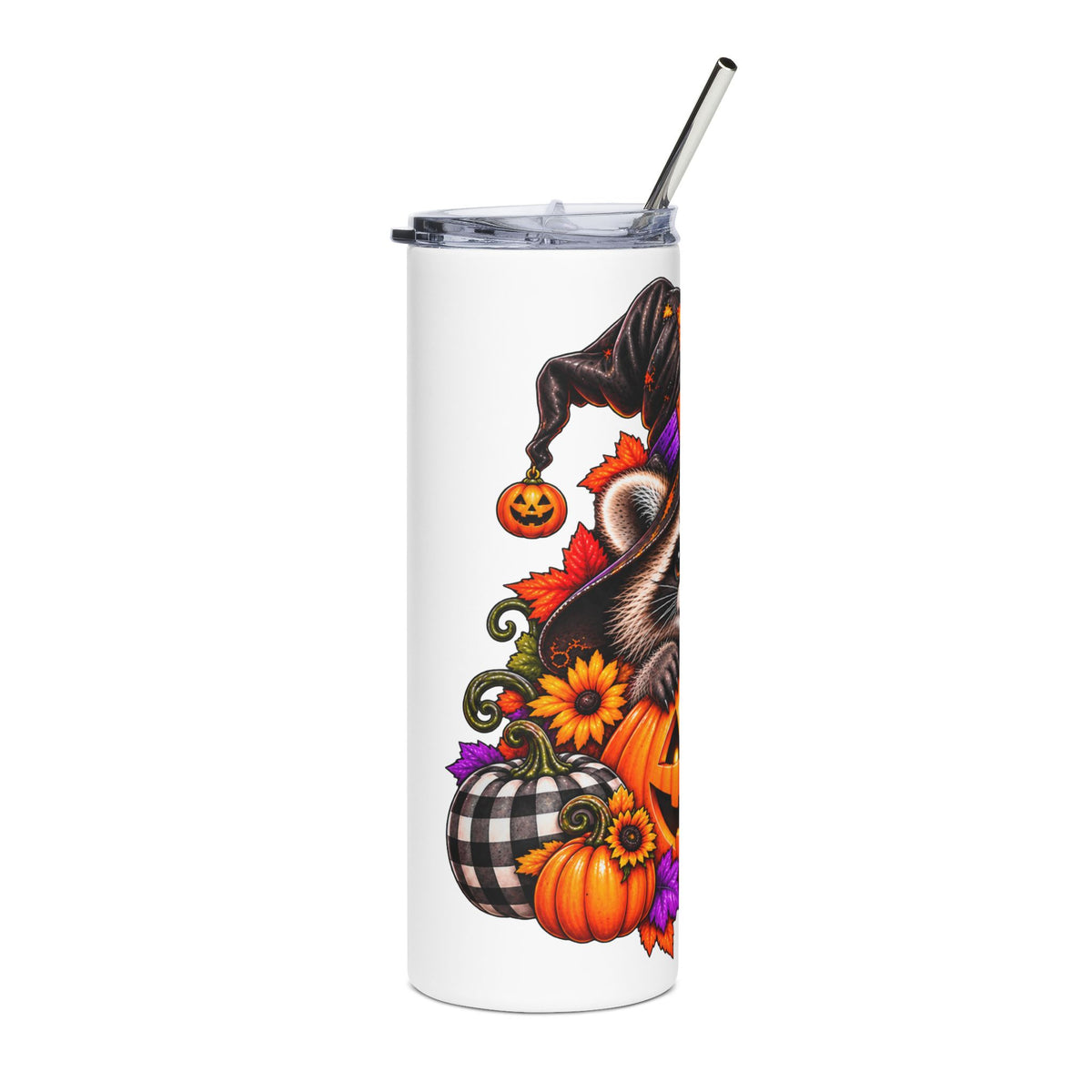 Copy of Halloween Raccoon and Black Cat Bestie - 20oz Stainless Steel Tumbler
