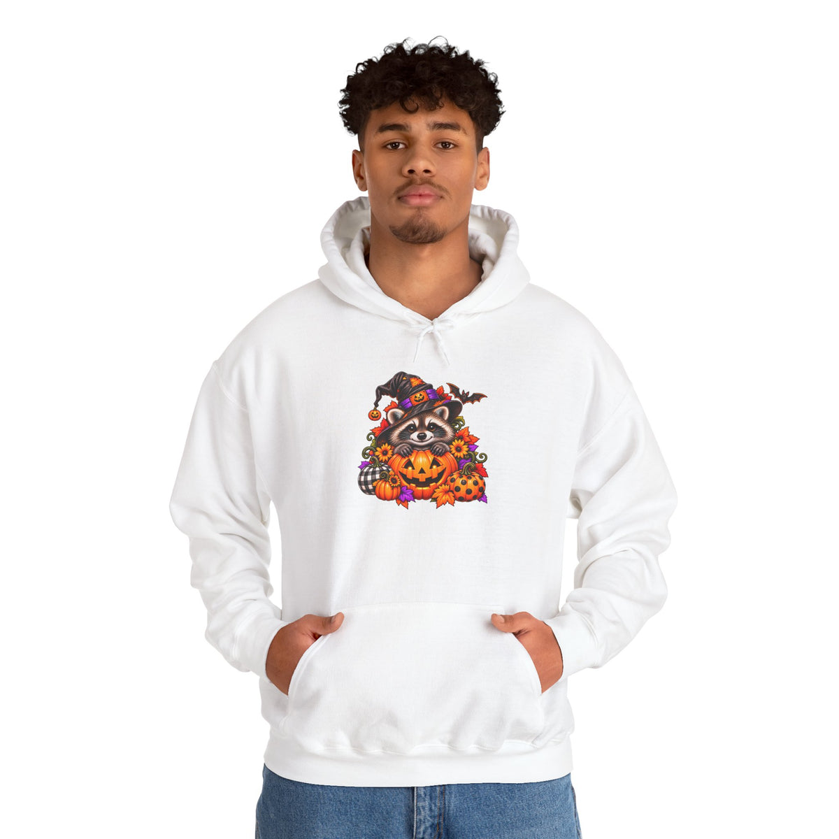 Halloween Raccoon Hooded Sweatshirt