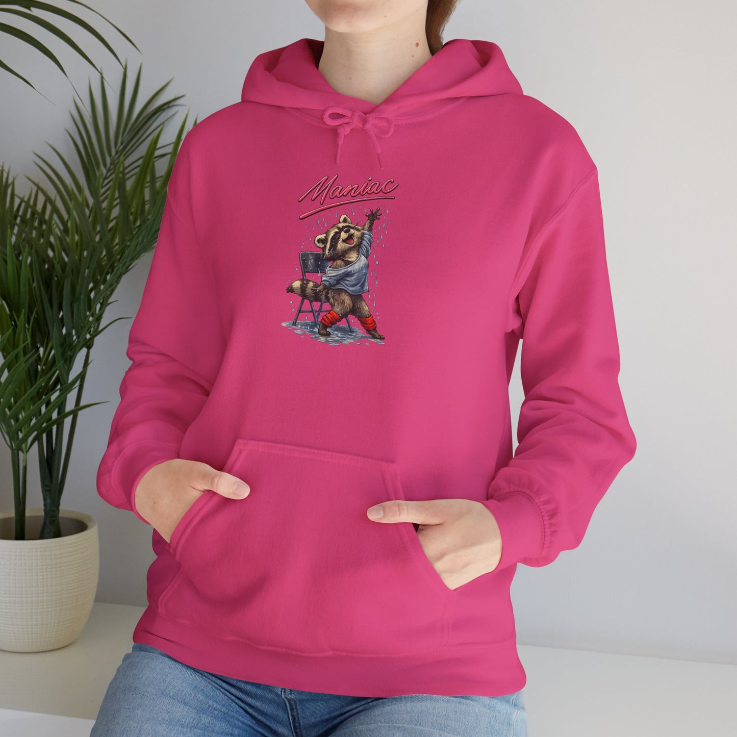 Dancing Raccoon "Maniac" Hooded Sweatshirt