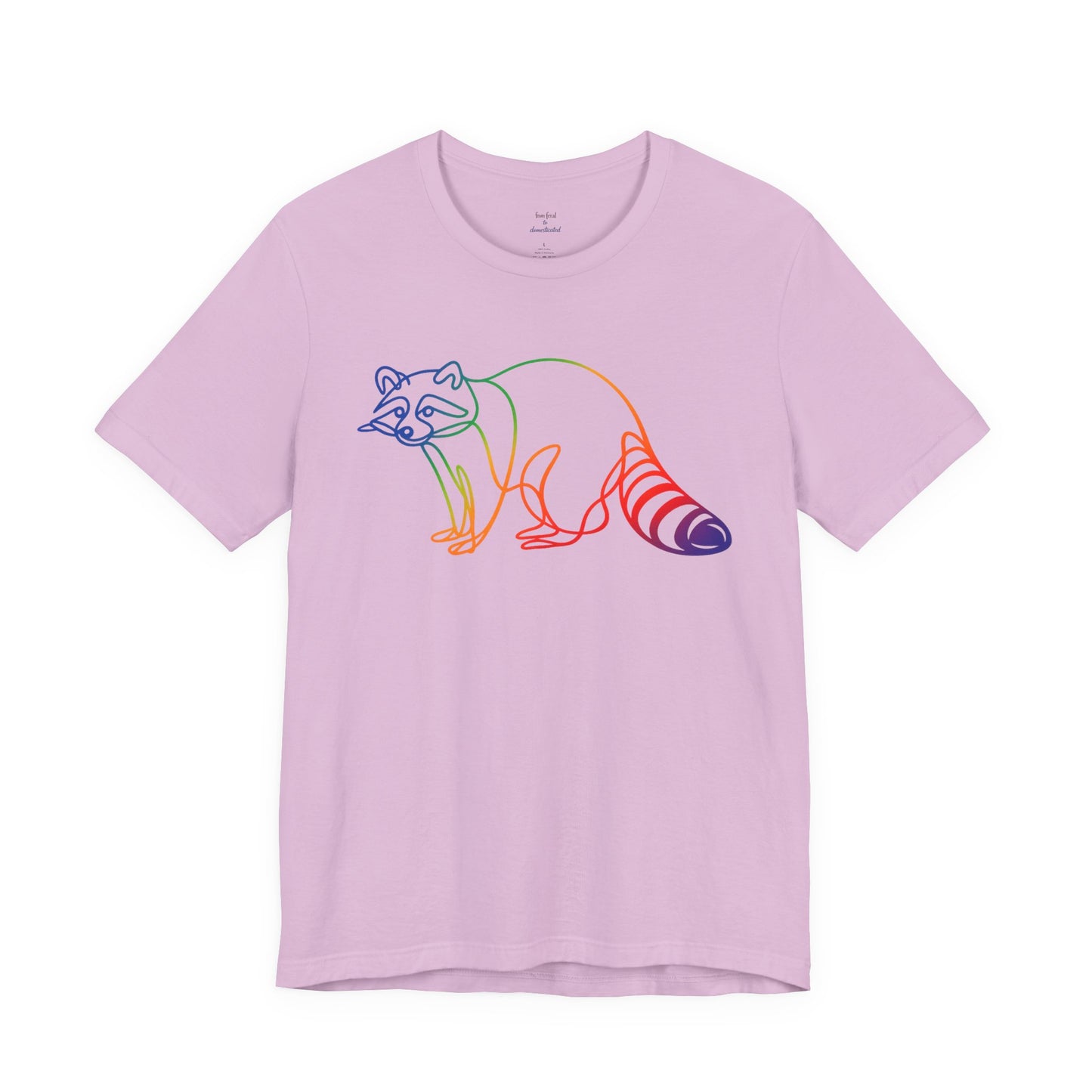 Raccoon Tee — Minimal Line Raccoon Scenic Graphic T-Shirt