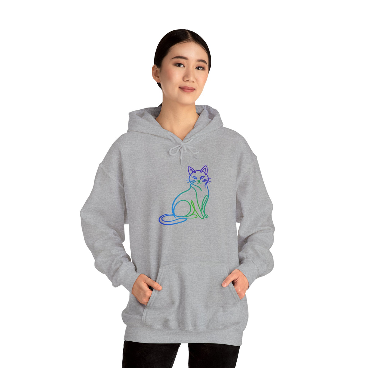 Northern Lights Cat Hooded Sweatshirt