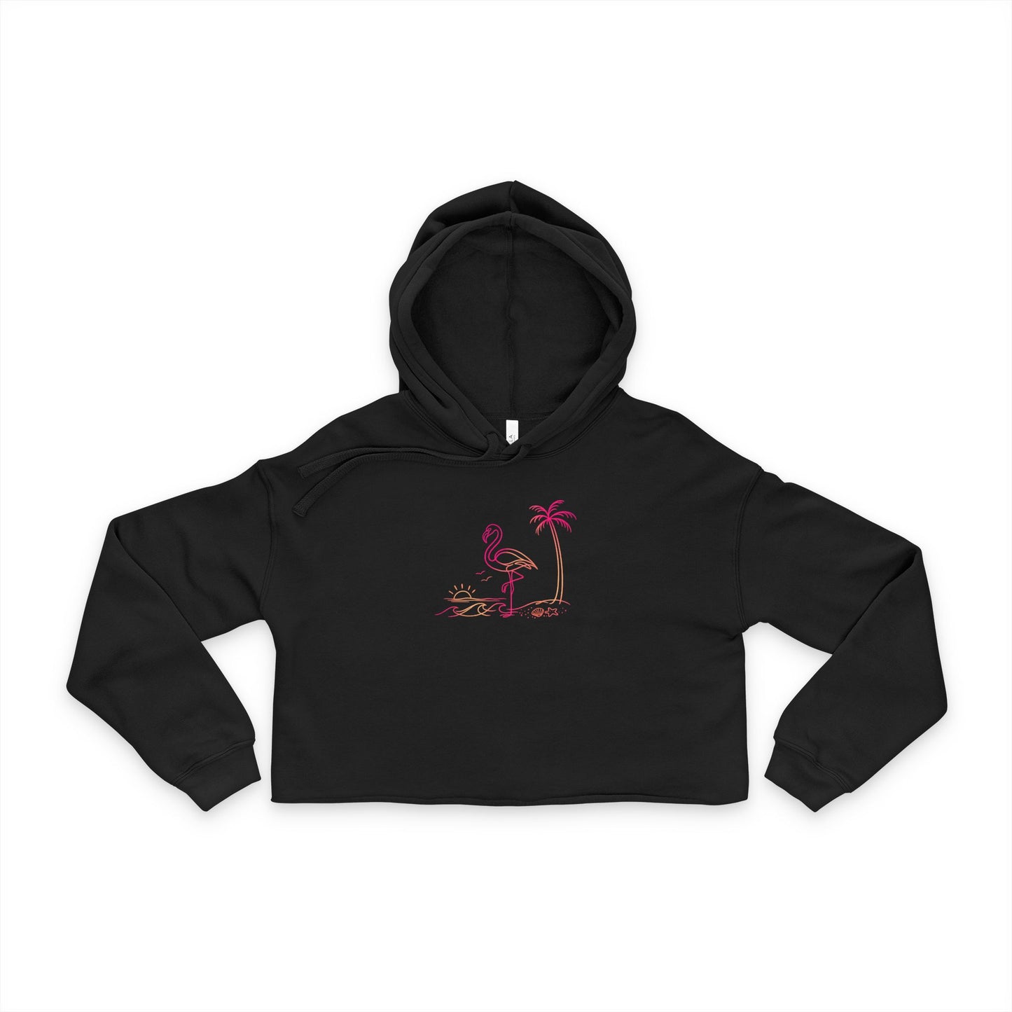 Flamingo Cropped Hoodie