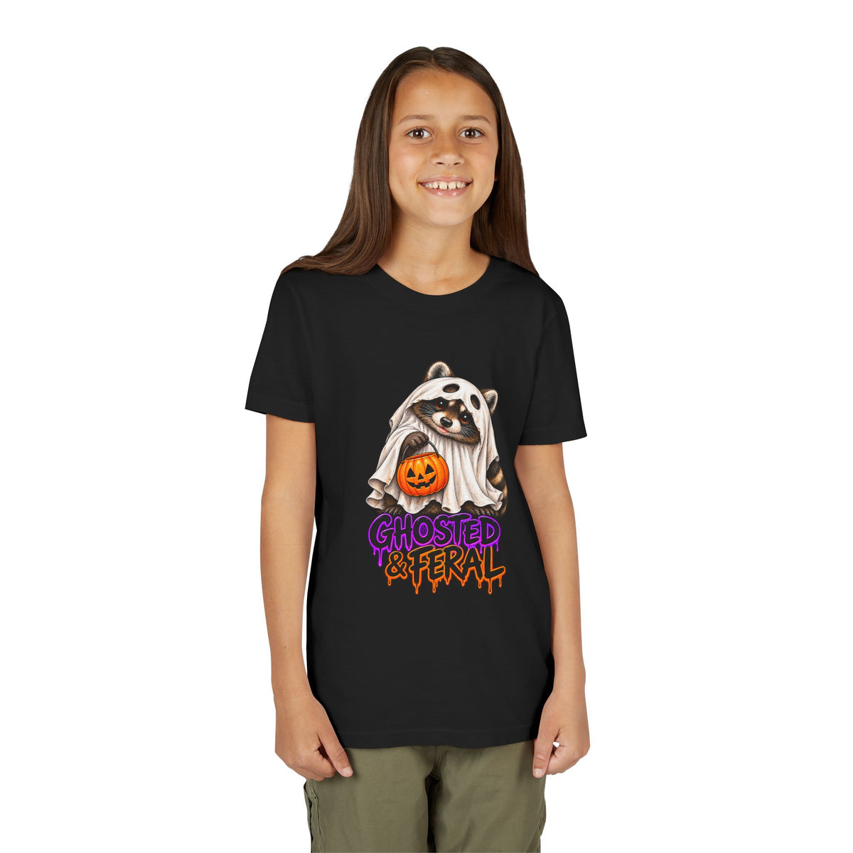 Ghosted Youth Tee — Raccoon Kids Tshirt
