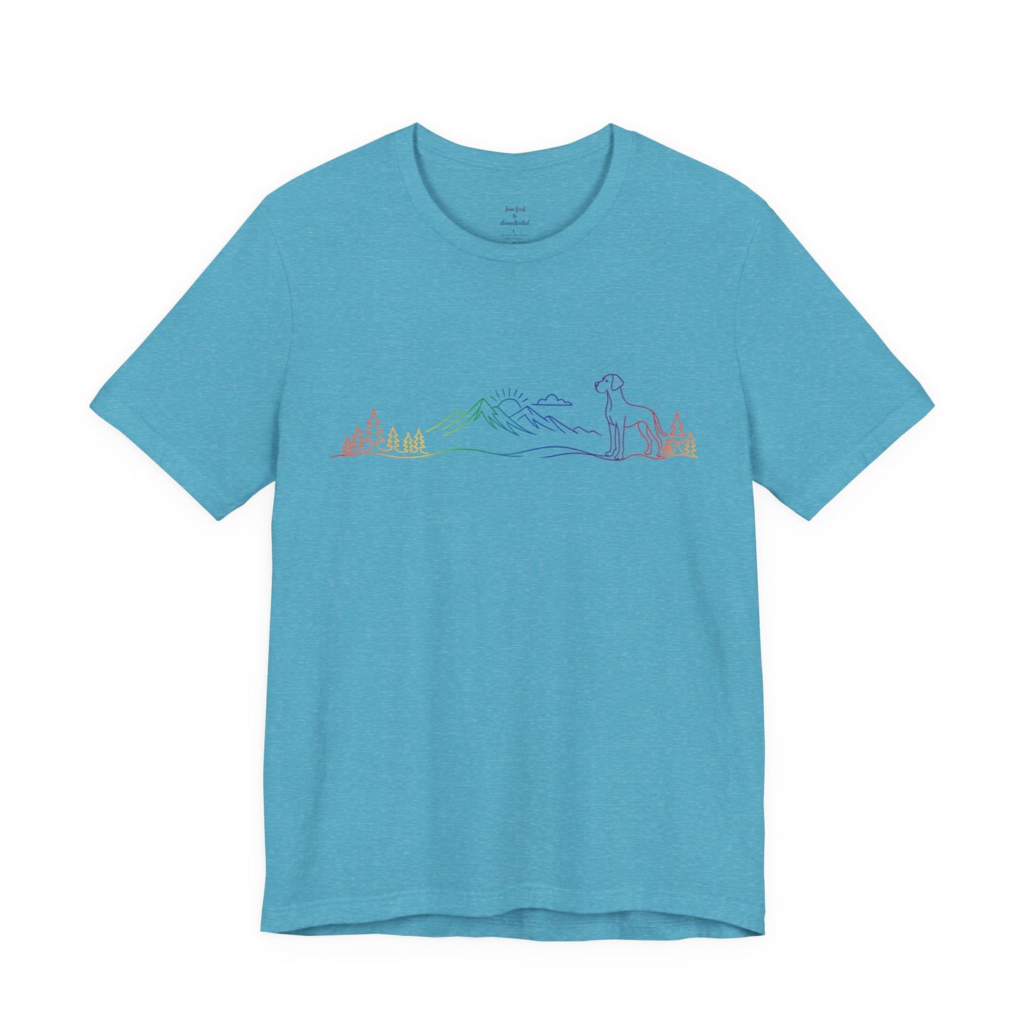 Natural- Eared Great Dane Wild Lines T-Shirt