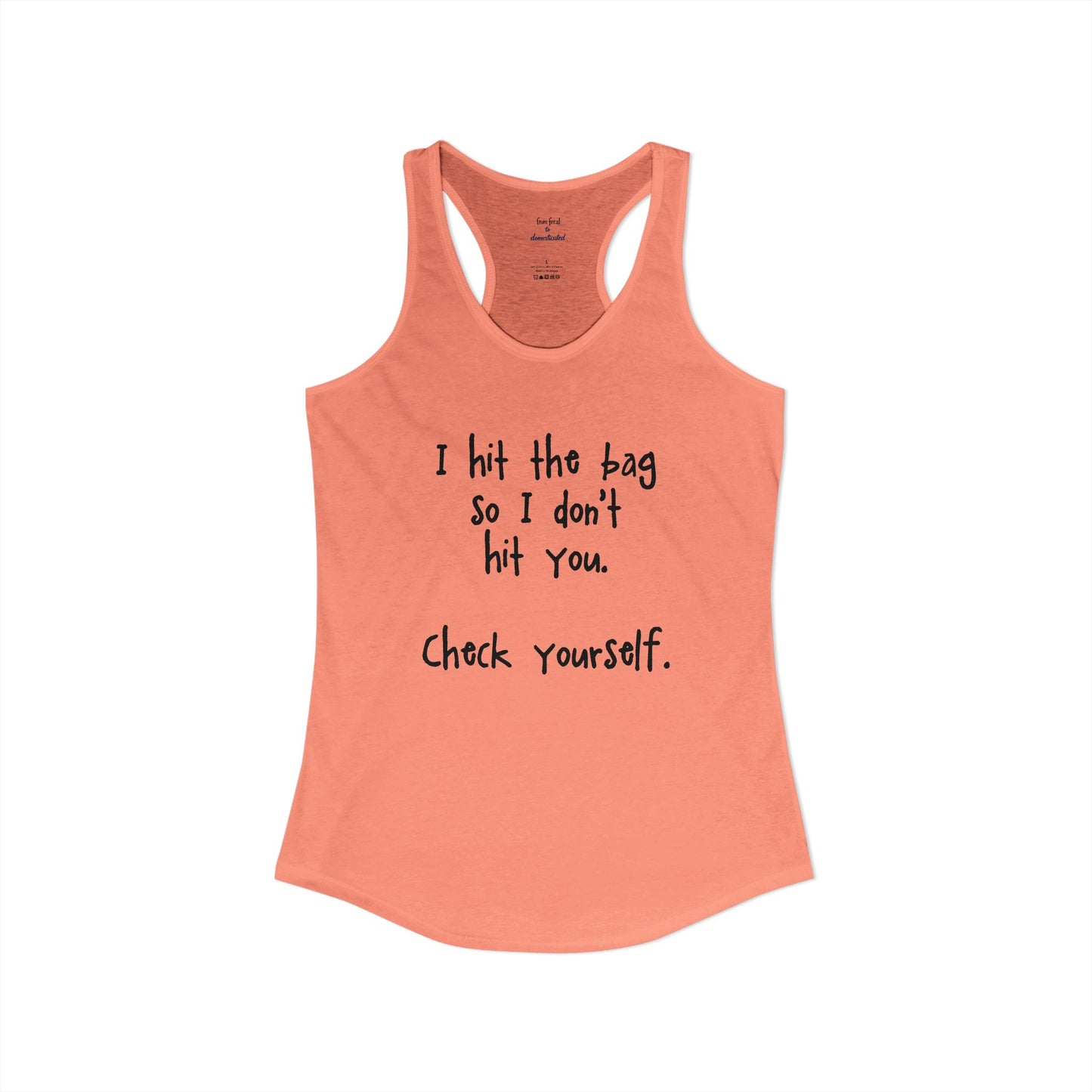 "Check Yourself" Kickboxing Racerback Tank