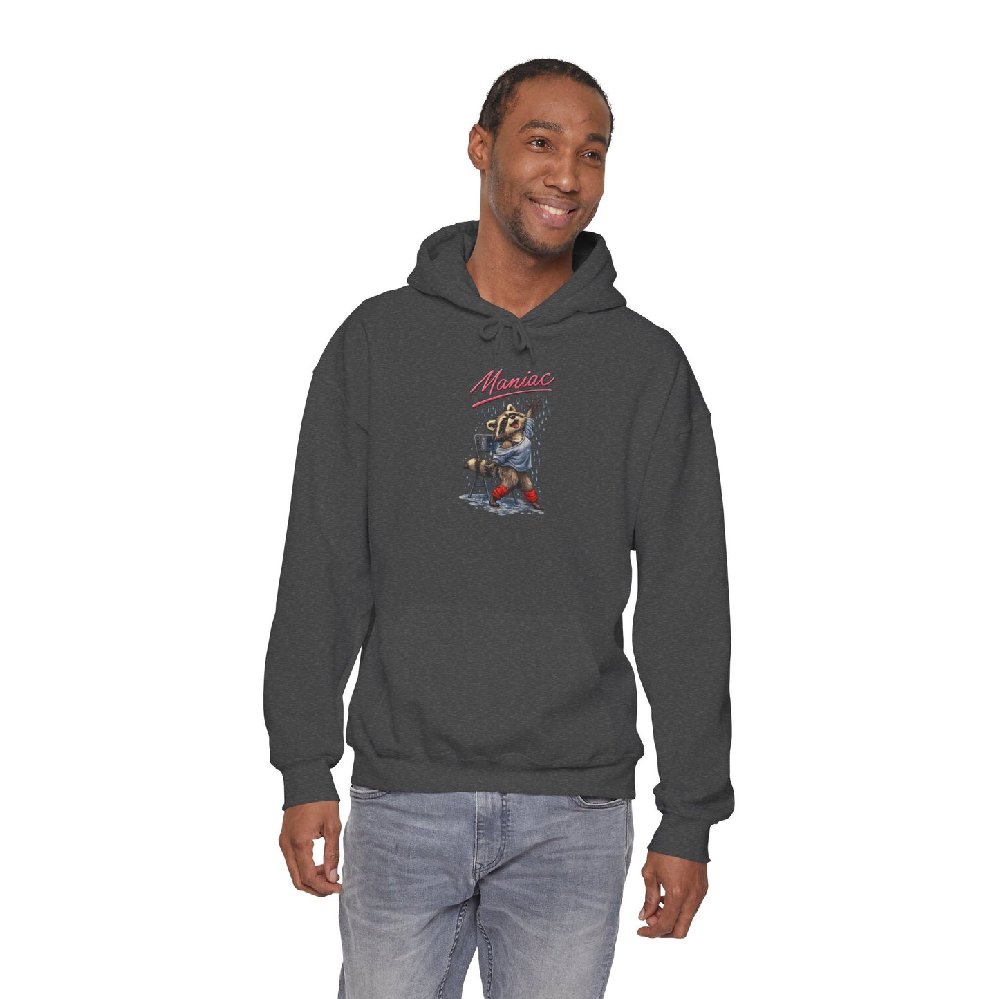 Dancing Raccoon "Maniac" Hooded Sweatshirt