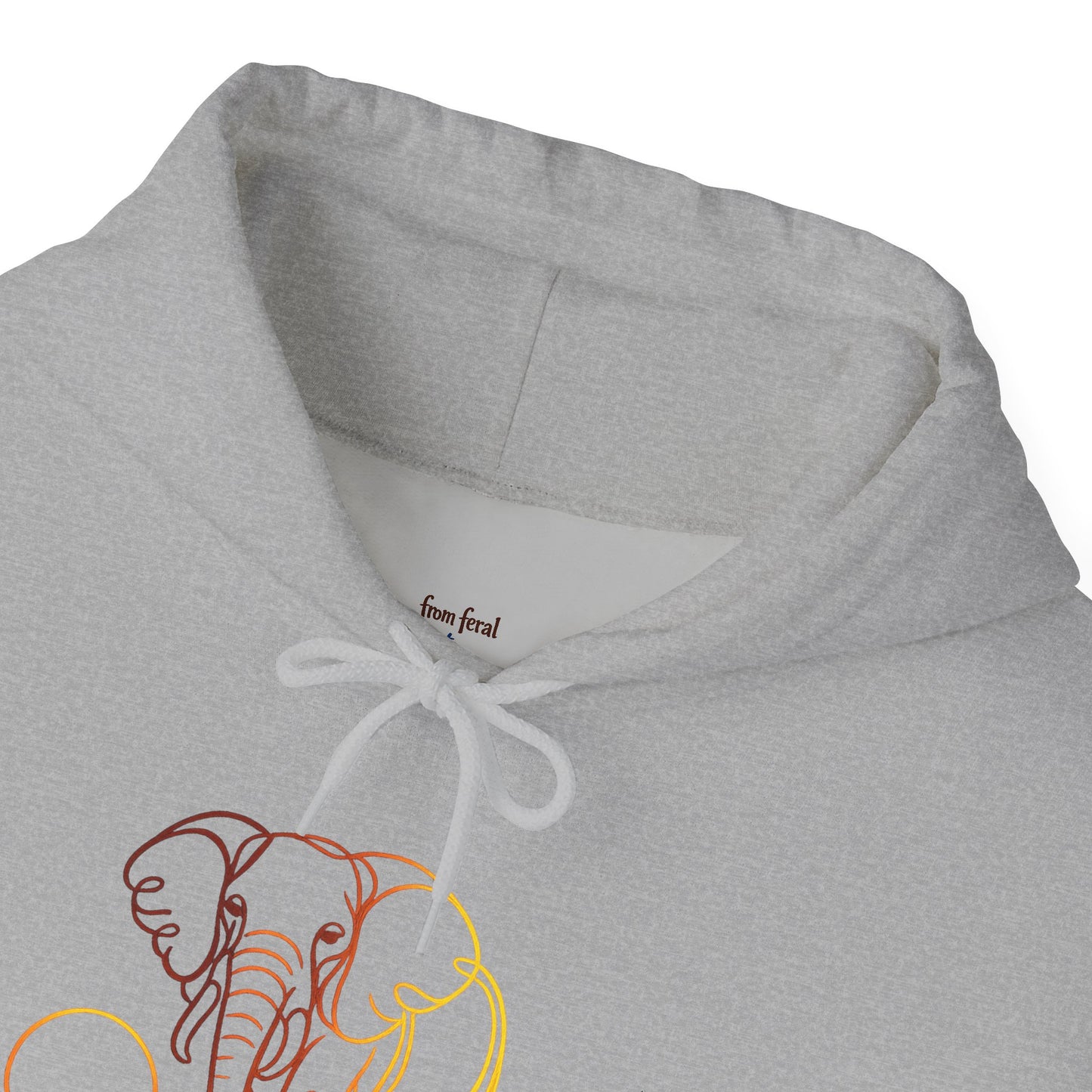 Elephant Sunset Hoodie — Minimal Safari Graphic Hooded Sweatshirt