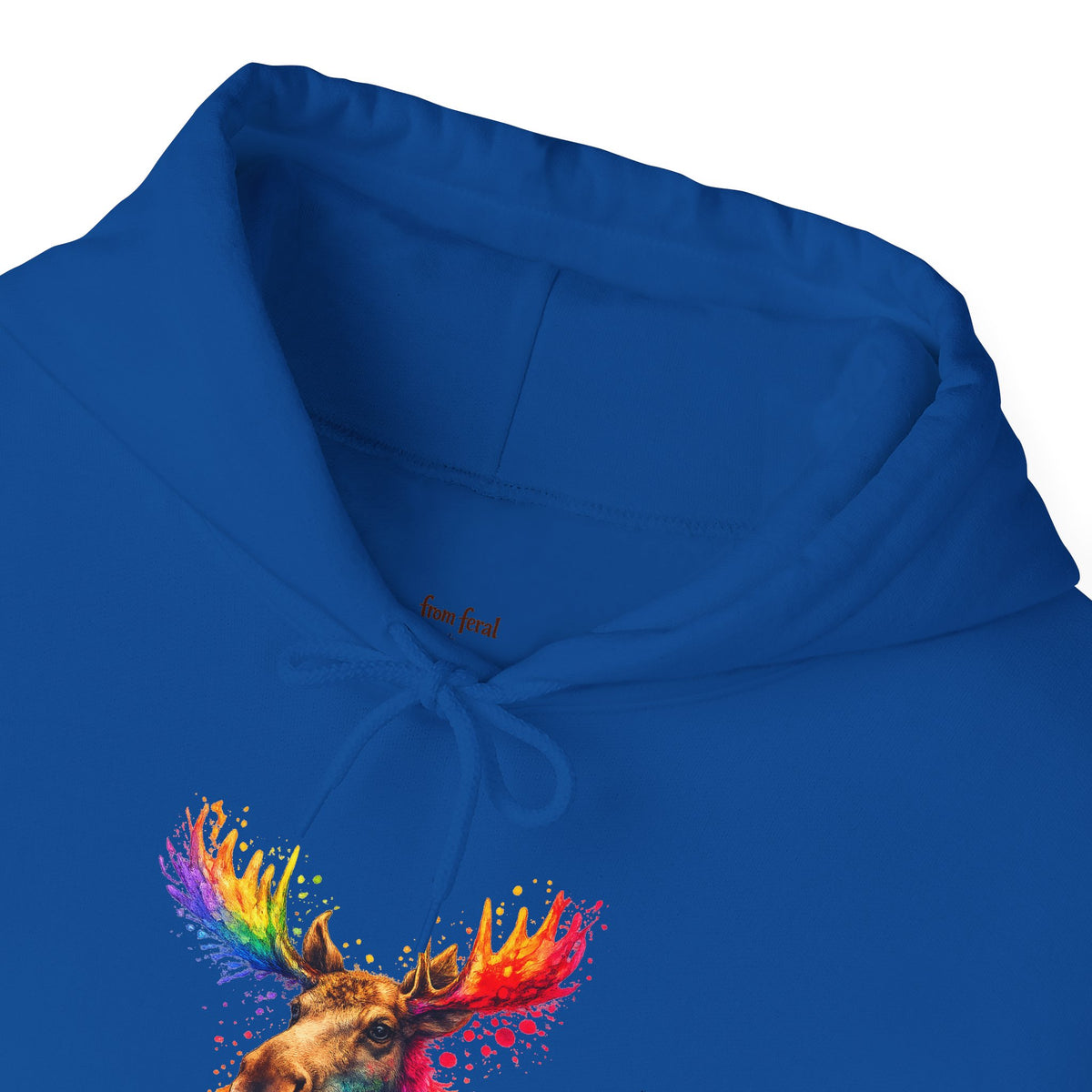 Watercolor Moose Hooded Sweatshirt
