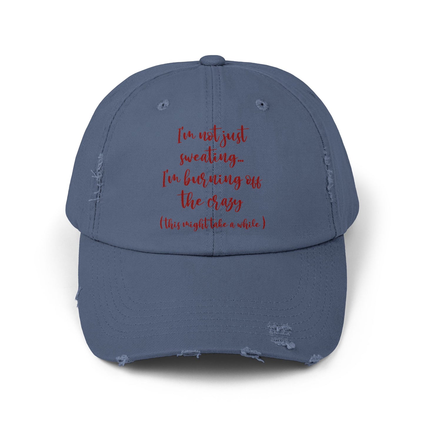 "Sweating" Distressed Cap —  Funny Truth Hat