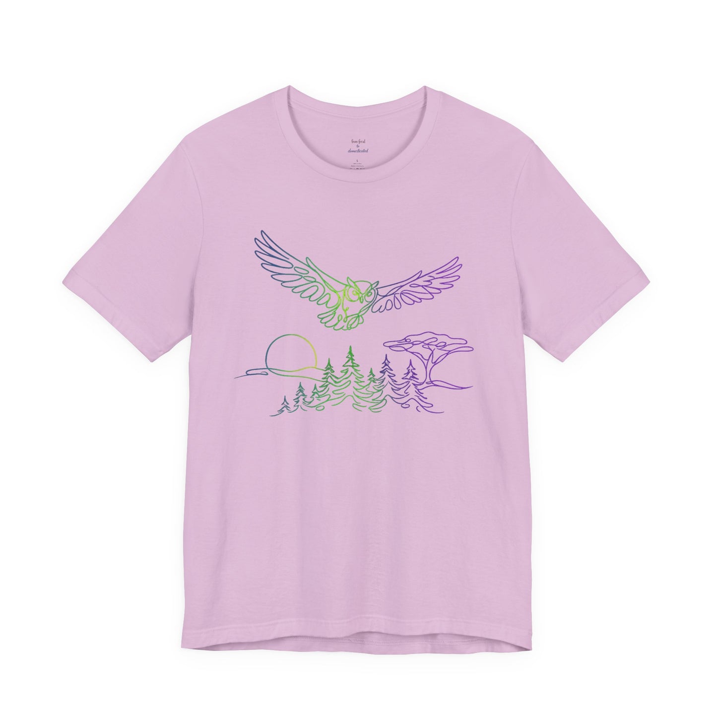 Owl | Colorful Line-Work T-Shirt