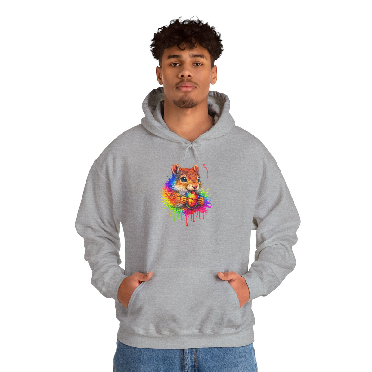 Watercolor Squirrel Hooded Sweatshirt