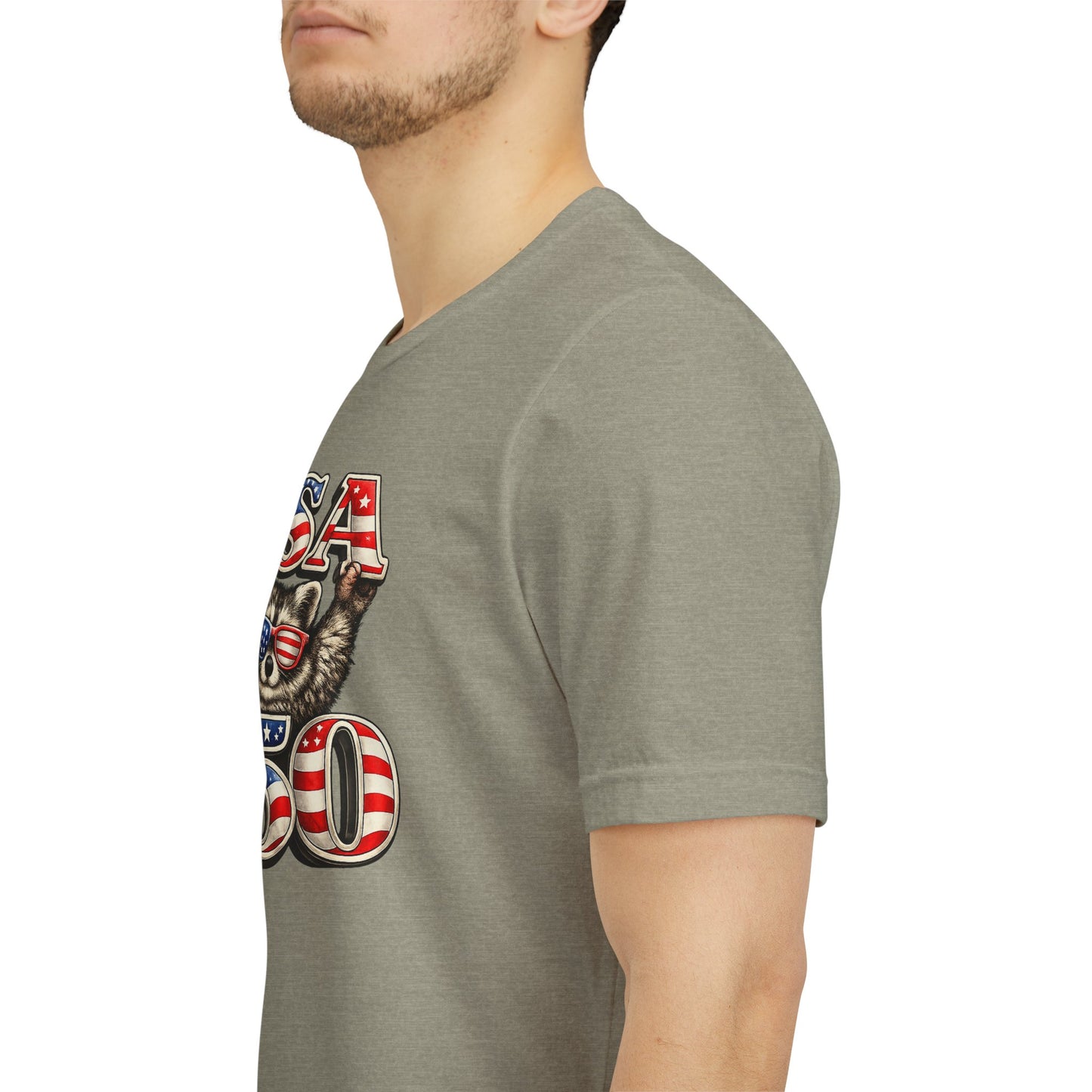 Patriot Raccoon 250th Anniversary T-Shirt — 4th of July Fireworks Flag Tee