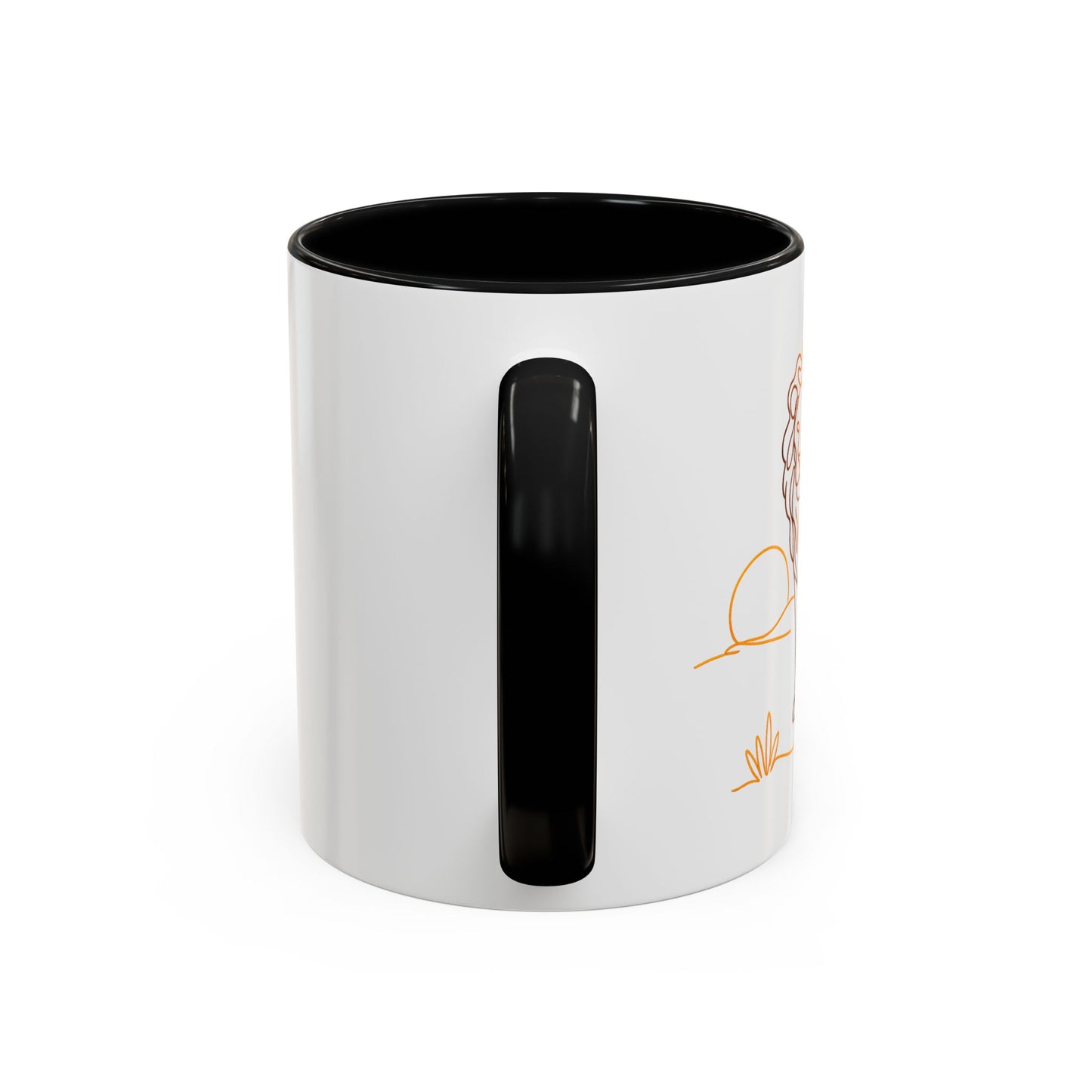 Safari Sunrise Coffee Mug — Minimal Line Lion Design (11/15oz)