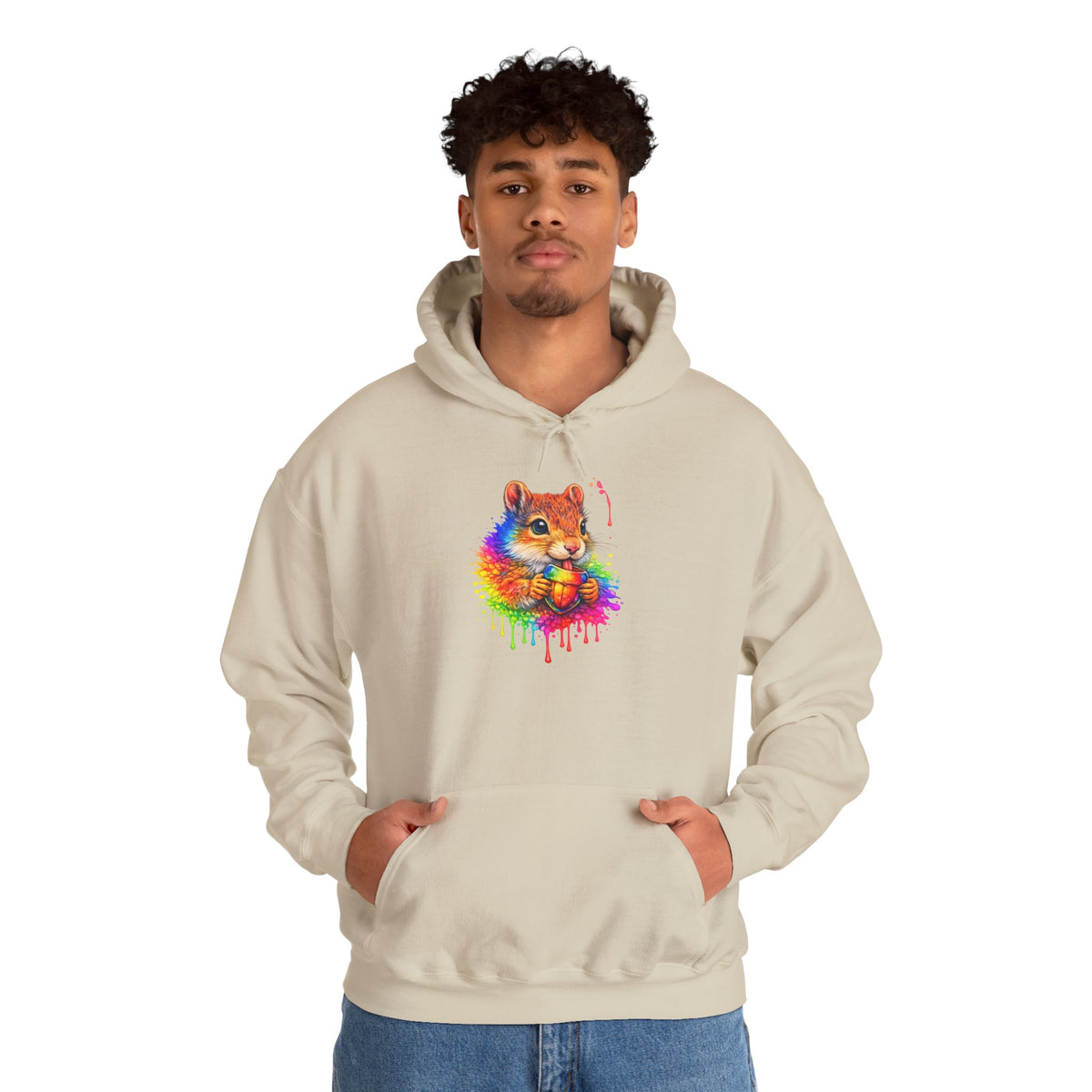 Watercolor Squirrel Hooded Sweatshirt