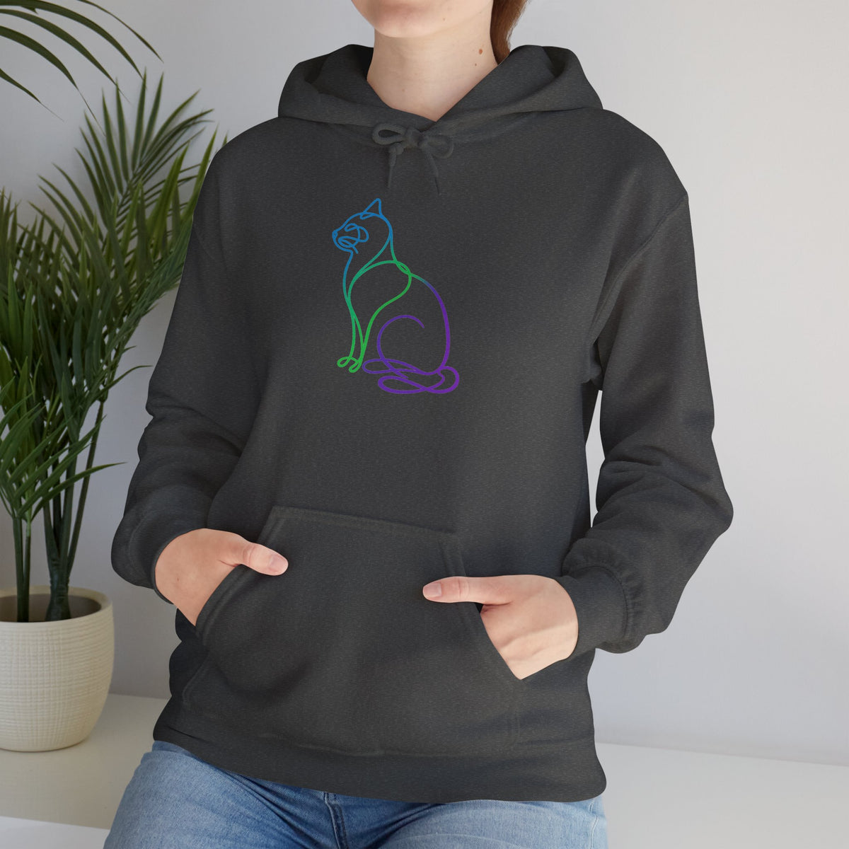 Northern Lights Cat Hooded Sweatshirt