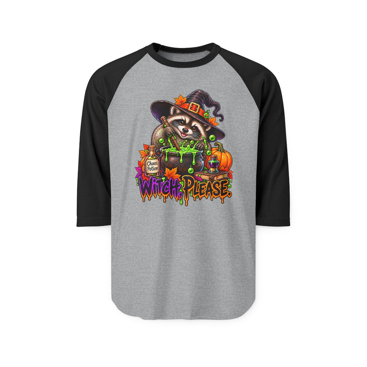 Witch, Please. Raccoon Raglan Baseball Shirt