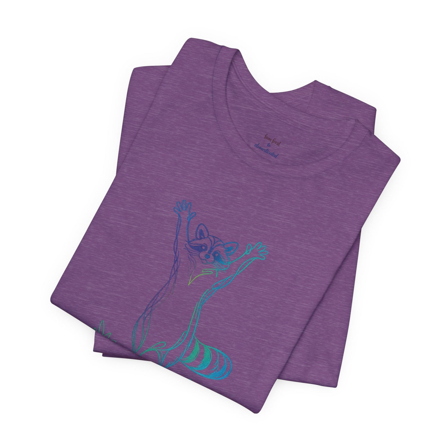 Raccoon Tee — Minimal Line Raccoon Scenic Graphic T-Shirt