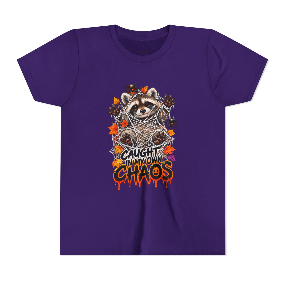Caught Raccoon Youth Tee — Raccoon Kids Tshirt