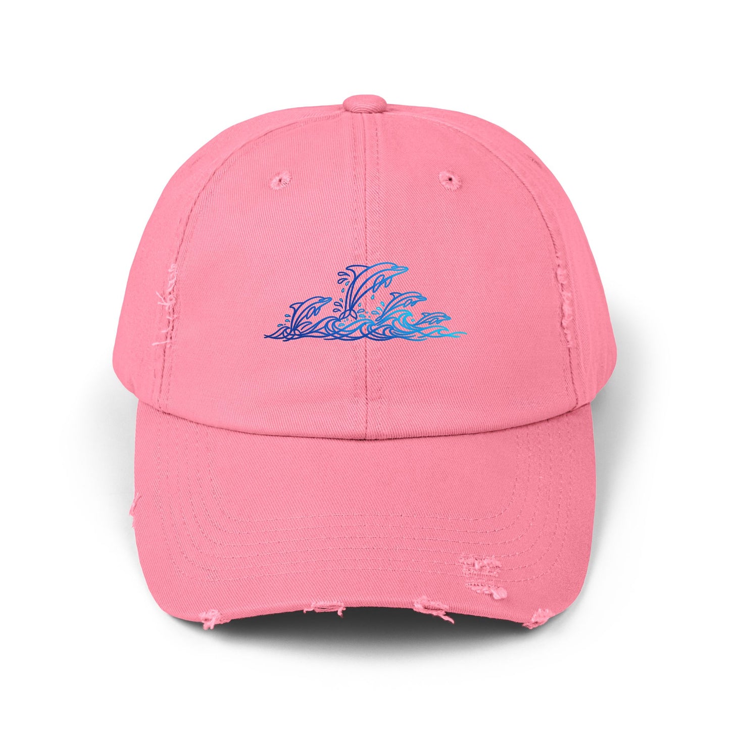 Splashing Dolphin Pod | Distressed Cap