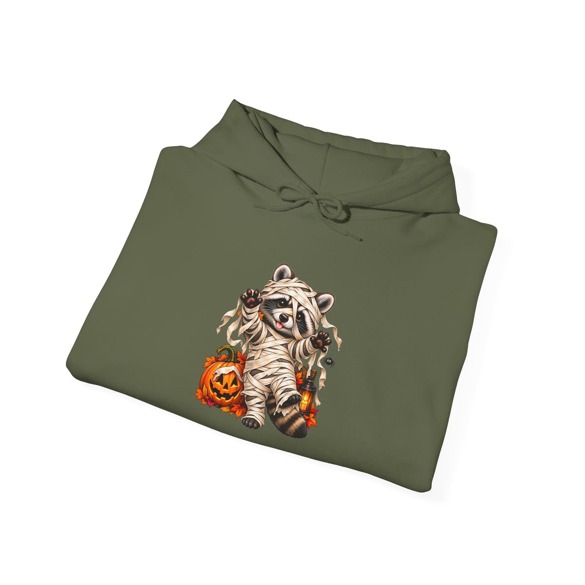 Mummy Raccoon Halloween Hooded Sweatshirt