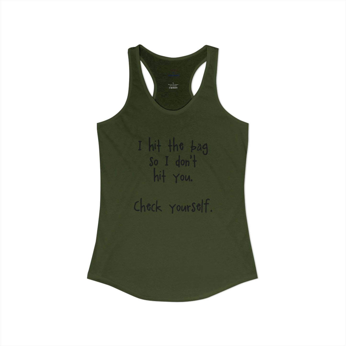 "Check Yourself" Kickboxing Racerback Tank