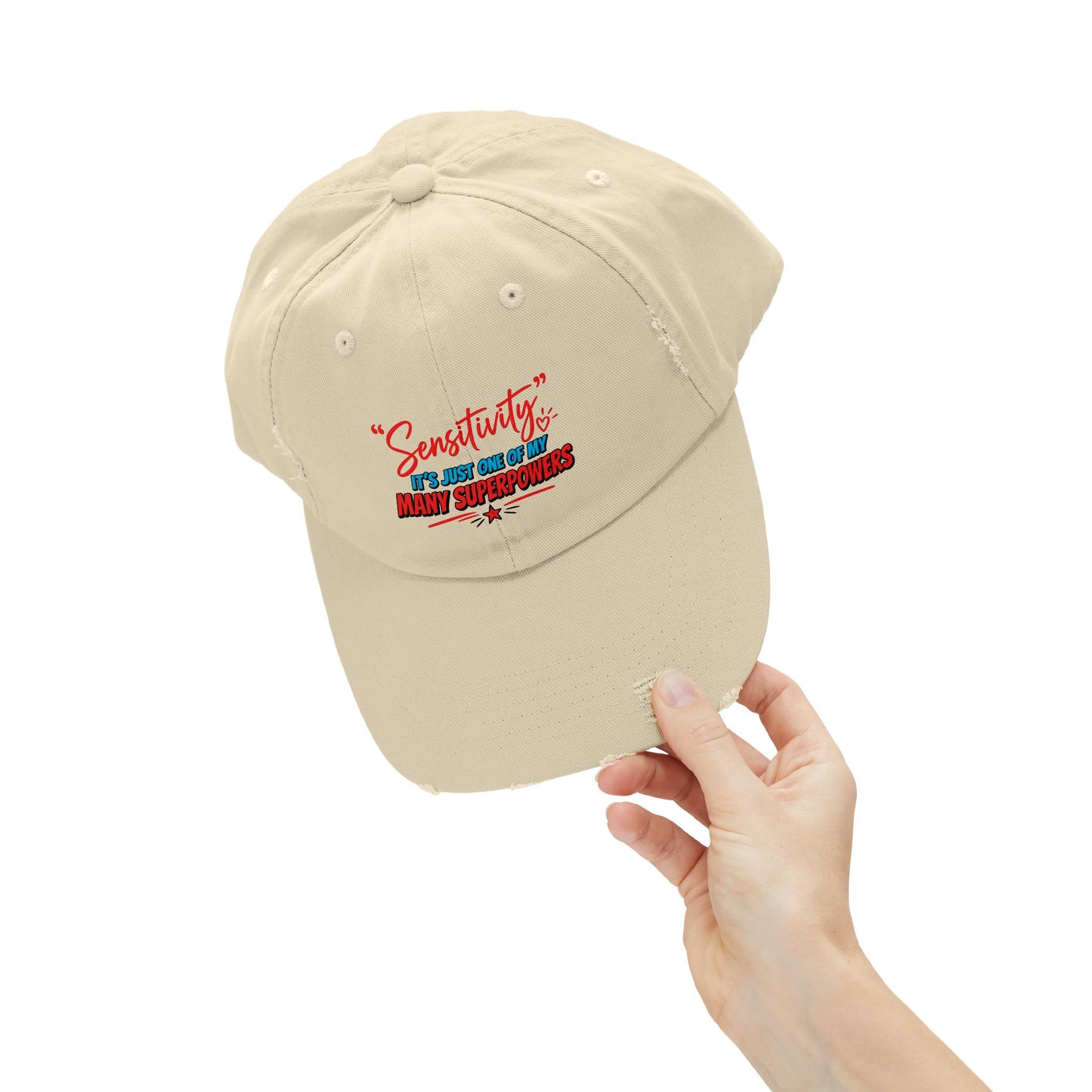 "Sensitivity" Distressed Cap —  Funny Truth Hat