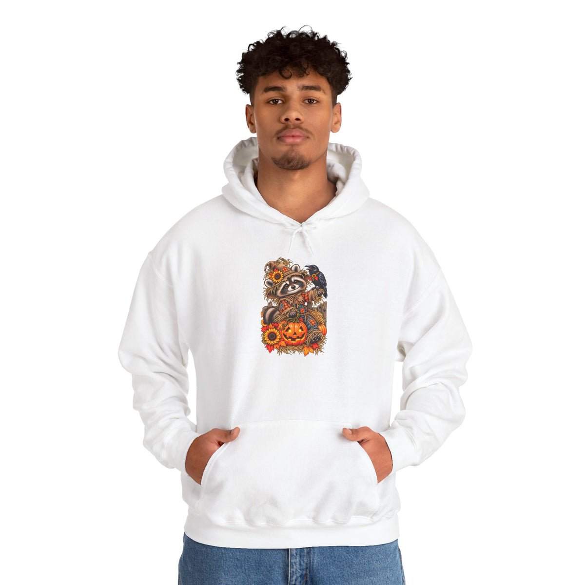 Scarecrow Raccoon Hooded Sweatshirt