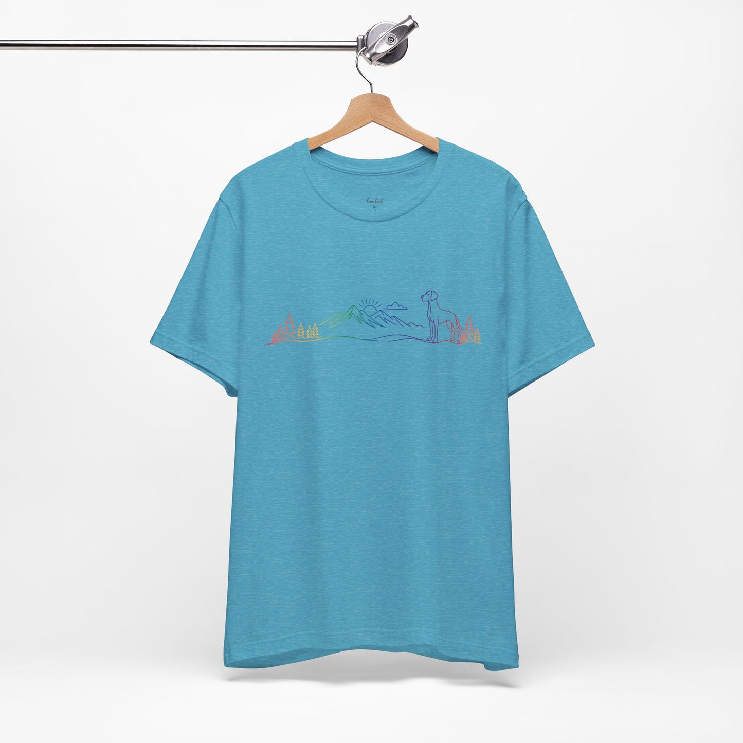 Natural- Eared Great Dane Wild Lines T-Shirt
