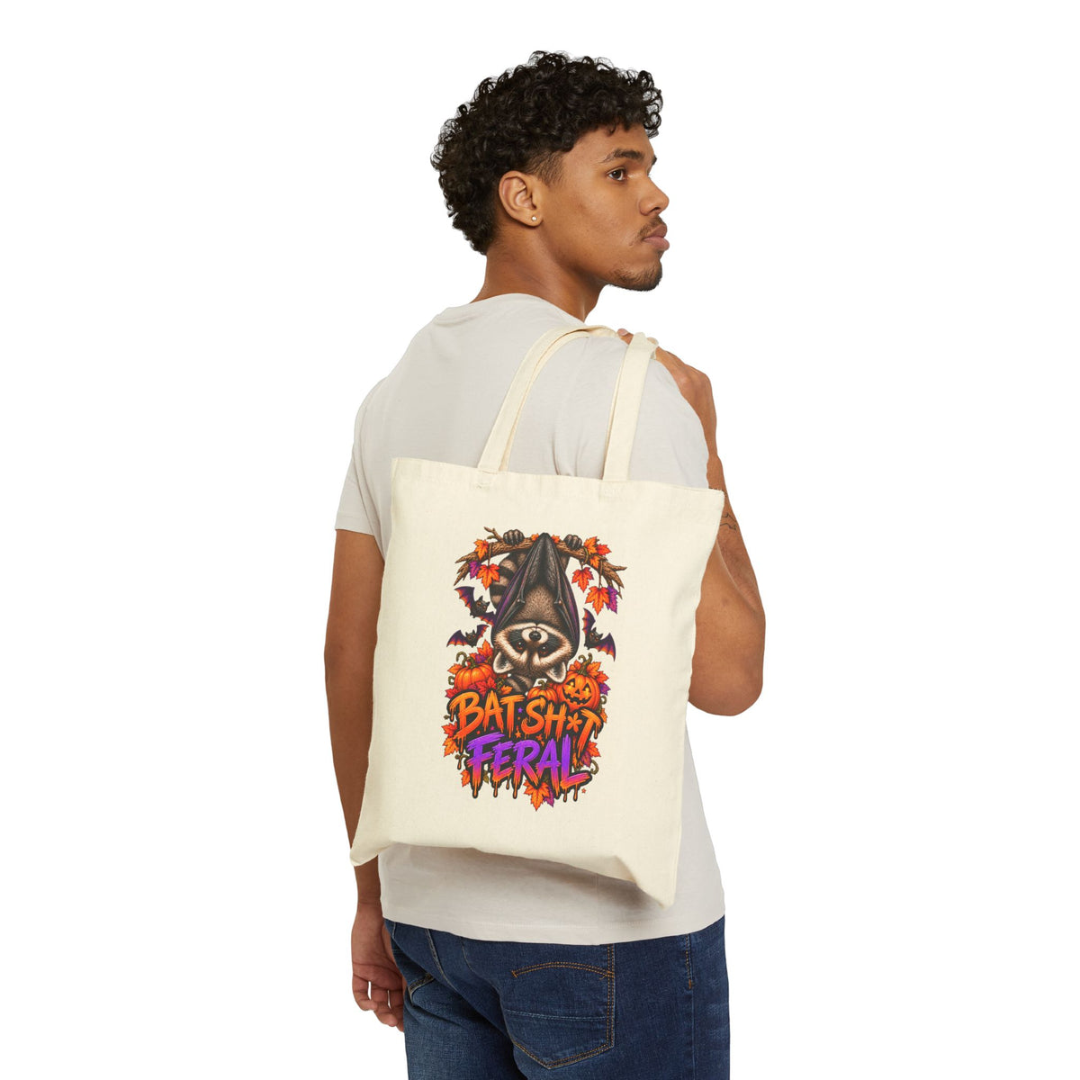 Batty Raccoon Tote Bag