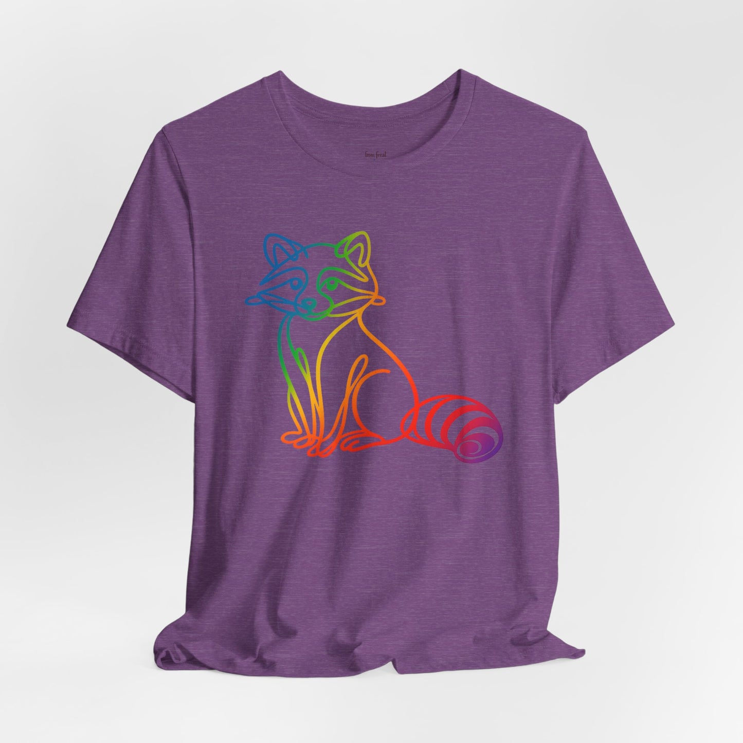 Raccoon Tee — Minimal Line Raccoon Scenic Graphic T-Shirt
