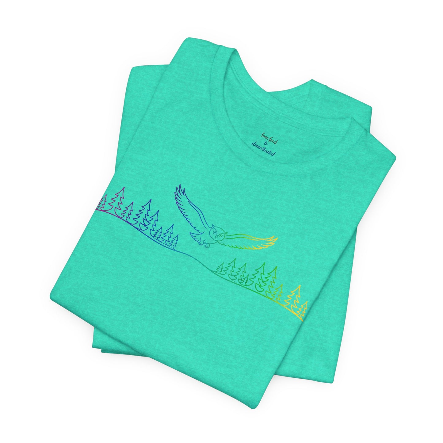 Owl | Colorful Line-Work T-Shirt